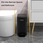 Trash Can With Soft Lid  6 Liter 1 6 Gallon Stainless Steel Pail   matte Black 