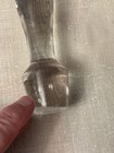 Vintage Solid Clear Glass Bottle Decanter Stopper 4 1 2 Tall