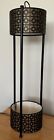 Vinage 1950s Hanging Metal Cylinder Lamp Planter Mcm Atomic Mid Century Lighting