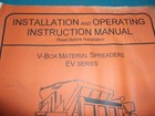 Swenson V-box Ev Series Spreader Installation Operation Maintenance Manual Book