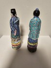 Chinese Hand Painted Man And Woman Statue Figure Antique Vintage 6 Inches Tall