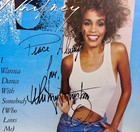 1987 Whitney Houston Signed  i Wanna Dance With Somebody  45 Record Autograph
