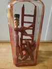 Vtg Glass Bottle Whimsey Signed Dated Mason Iowa Man Built In Bottled In Bond