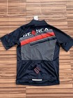 Neenca Cycling Jersey Short Sleeve Men s Blue White Full Zip Sz Medium