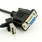 Rs232 Db9 Female To Usb 2 0 A Female Serial Cable Adapter Converter 8  Inch 25cm
