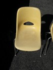 3 Vintage Mid Century Modern Krueger Fiberglass Eames Era Chairs Yellow Good
