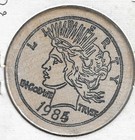 1985  Wilmington Delaware Coin Club 24th Annual Coin Show  Token  Wooden Nickel