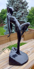 Vintage Sarsaparilla Frankart Sculpture Of Nude Nymph   Frog   Black