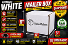 6x6x6 White Corrugated Shipping Mailers Packing Box Boxes Folding 100 To 1000
