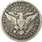1909 Barber Quarter Vg Very Good 90  Silver 25c Us Type Coin