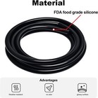 Silicone Vacuum Tubing Hose Line 5mm 3 16 Inch 5ft 130psi Max Pressure Black