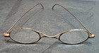 19c antique French Spectacles Physician Doctor Eyeglasses Wire Frames Oval Lens