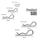 10 Pcs Hardware Pins  Cotter Pins  Sizes M1-m3 R Pin Clips  Fastener Assortment 