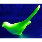 Vintage Satin Uranium Glass Bird Figurine Uv Reactive Vaseline Canary