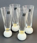 Pilsner Golf Ball Beer Glasses New Circleware Hole In One Glassware Lot 4 Pieces