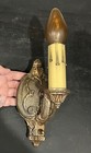Pair Antique Riddle Art Deco Sconces Polychrome Finish 93a