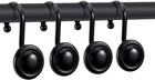 Black Shower Curtain Hooks Rings set Of 12 Decorative Shower Hooks