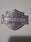 Embroidered Harley-davidson Shield Iron On Patch Purple And White