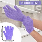4pcs Exfoliating Wash Gloves Dual Texture Bath Gloves For Shower Body Scrub Exfo