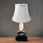 White Bell Fabric Lamp Shade - 8  Top X 13  Bottom X 10  High