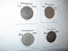   Lot Of 4   Newfoundland 50 Cents 50c Silver Coins Queen Victoria Various Years