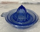 Vtg Arc Rare Blue Glass Hand Juicer Citrus Reamer France