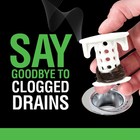 Sinkshroom    white  Hair Strainer Catcher Prevents Clogged Drains By Tubshroom