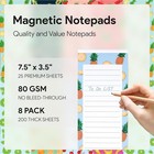 8 Pack Magnetic Notepads Fridge Grocery Shopping List To-do Memo