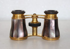 Lemaire Paris Smokey Purple Mother Of Pearl Opera Glasses  c 1863 
