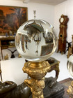 19th C French Garniture Set Of Three Spheres Monted On Atlases