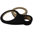 Pair Of 8  Speaker Ring Wood Carpeted With Opening For 3 Inch Tweeters