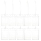 10 Pcs Plastic Luggage Label Holders Pvc Suitcase Cover Checked Tag