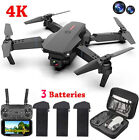 2023 New Rc Drone With 4k Hd Dual Camera Wifi Fpv Foldable Quadcopter  3 Battery