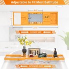 Bamboo Bathtub Tray Expandable Wood Tray With Wine Glass Reading Holder Phone