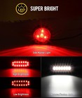 2pcs Steel Trailer Light Boxes Housing Kit W  6  Oval Led Trailer Tail Lights   