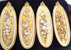 Vintage Syroco Four Season Wall Decor Plaques Mcm Hollywood Regency 1974