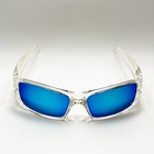 Oakley Gascan Oo9014 Polarized Sunglasses Matte Clear Frame Blue Lens