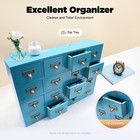16 Drawers Apothecary Cabinet Library Card Catalog Cabinet Tabletop Vintage Apot