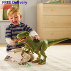 Super Size Dinosaur Storage Case Playset Interactive Raptor Toy With 5 Mini Dino