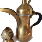 Dallah Coffee Pot Bedouin Copper Middle East 2 Cup Coffee Antique Arabic Islami