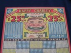 Happy Charley Vintage Punch Board Trade Stimulator 11 5  X 12 5  unpunched
