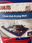 2 Pack Peanuts Snoopy 4th Of July Patriotic Flying Ace Dish Drying Mats New