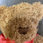 Vintage First   Main Tucker Teddy Bear 14  Brown Red Ribbon Bow Plush  nwot