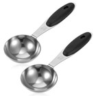2pcs 1tablespoon Measuring Spoons  Stainless Steel Tablespoon Measure Black