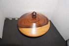 Hand Turned Wood Bowl  Trinket Box With Lid Unique