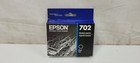  qty  2  Genuine Epson 702 Black Ink Cartridge T702120 06 26 New Sealed