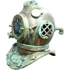Vintage Antique Mark V Diving Helmet   Heavy Deep Sea Divers Helmet   Rare Find