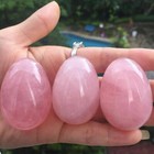 Natural Pink Rose Quartz Egg-shaped Magic Crystal Healing Ball Sphere Gemstone