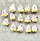 1990s Vintage Set Of 14 Puffkins    chirps    Pink yellow Bird Stuffed Plush Lot 4   