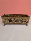 Vintage Brass Footed Plant Potter Floral Design Elpec Made In England 12x4x4 25